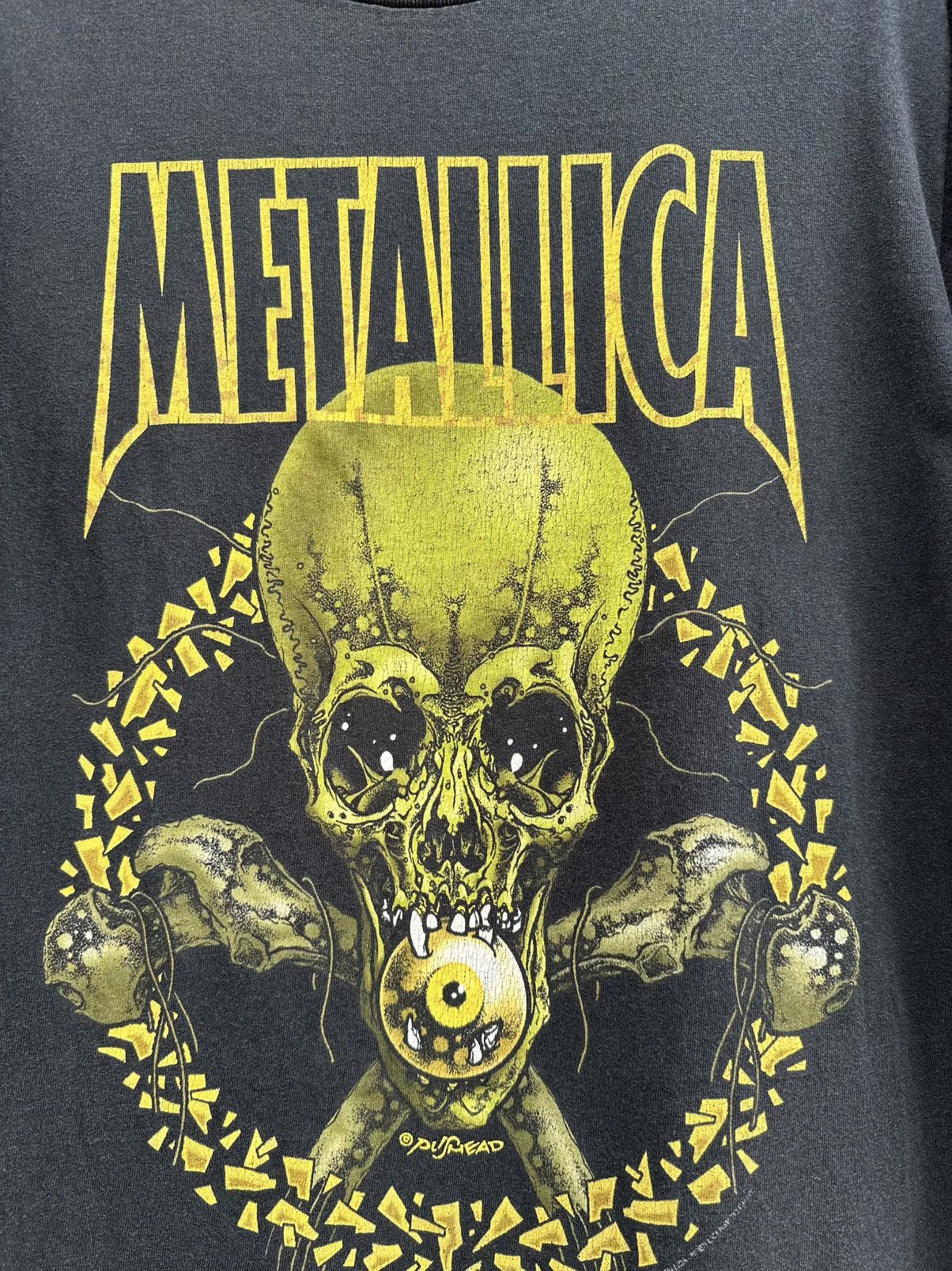 Band Tees Vintage Metallica Pushead No Leaf Clover Promo Faded Tee Size US S / EU 44-46 / 1 - 3 Thumbnail