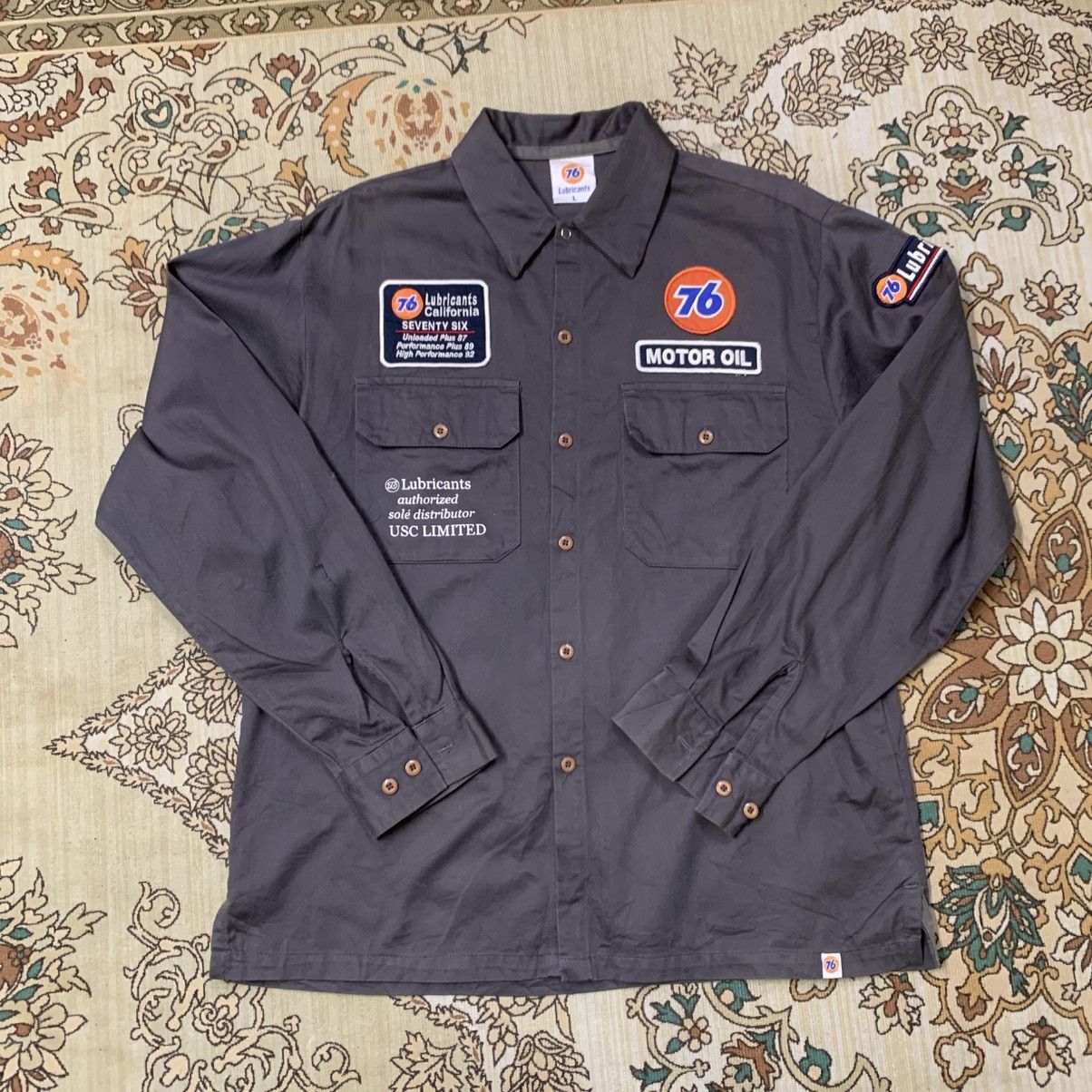 Vintage VINTAGE 76 LUBRICANT WORKSHIRT Size US L / EU 52-54 / 3 - 3 Thumbnail