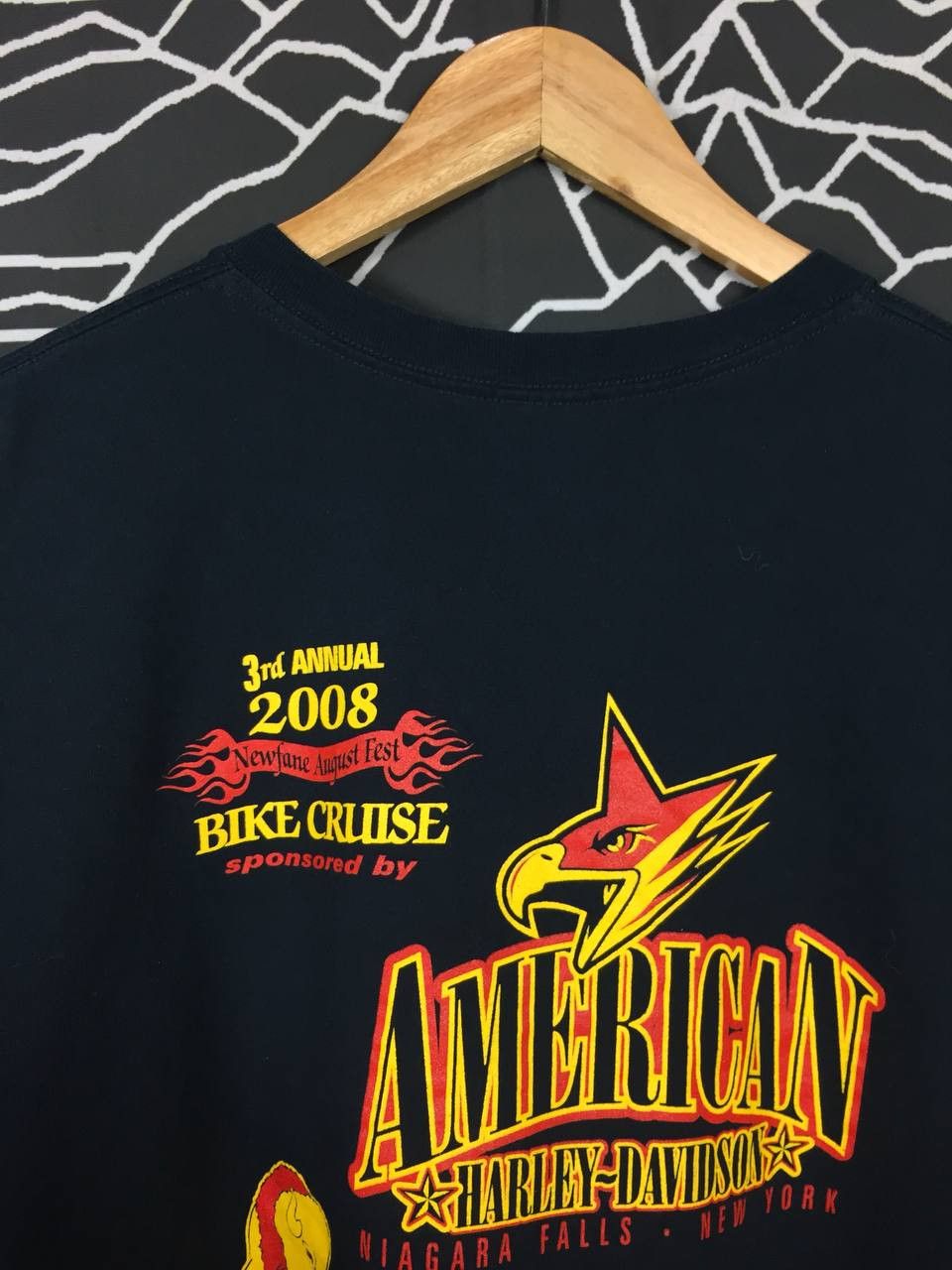 Harley Davidson × Vintage Vtg 2008 Bike Cruise 3rd Annual Newfane August Fest Tee Size US XL / EU 56 / 4 - 8 Thumbnail