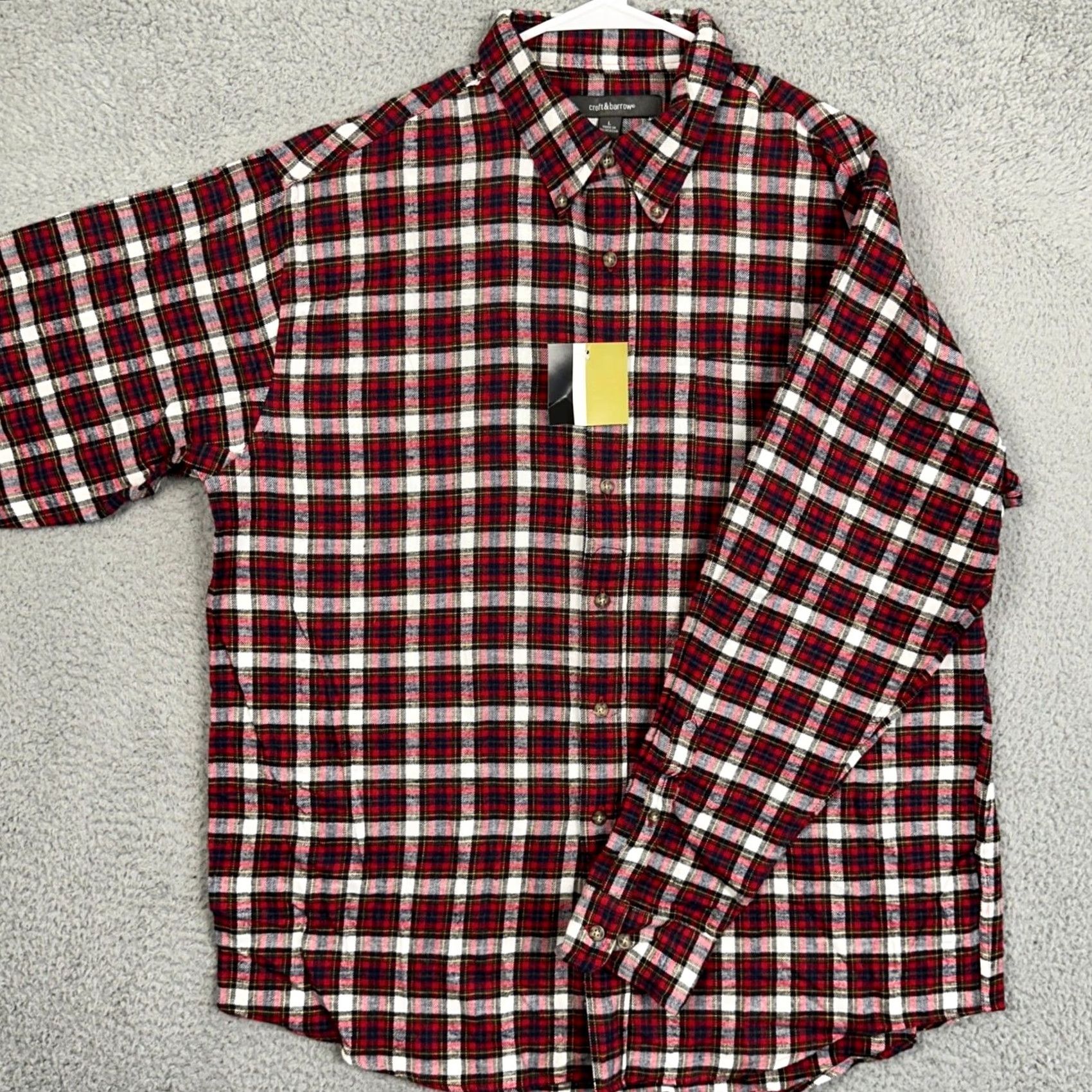 Croft & Barrow Craft & Barrow Shirt Plaid Button-Up Long Sleeve Flannel Red Size US L / EU 52-54 / 3 - 2 Thumbnail