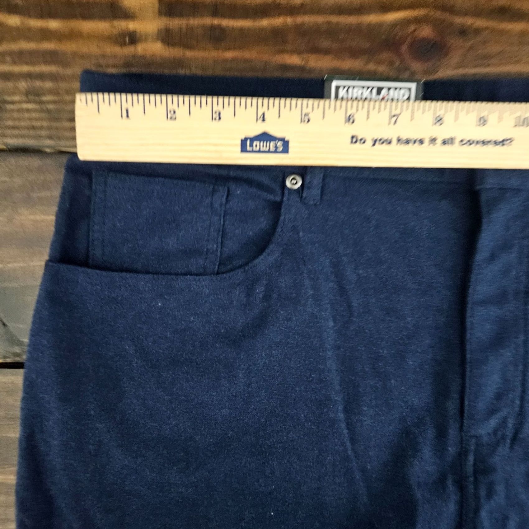 Kirkland Signature Pants Mens 38x29 Blue Flannel Cotton Stretch Dress Pants New, Men's — image 2 of 6