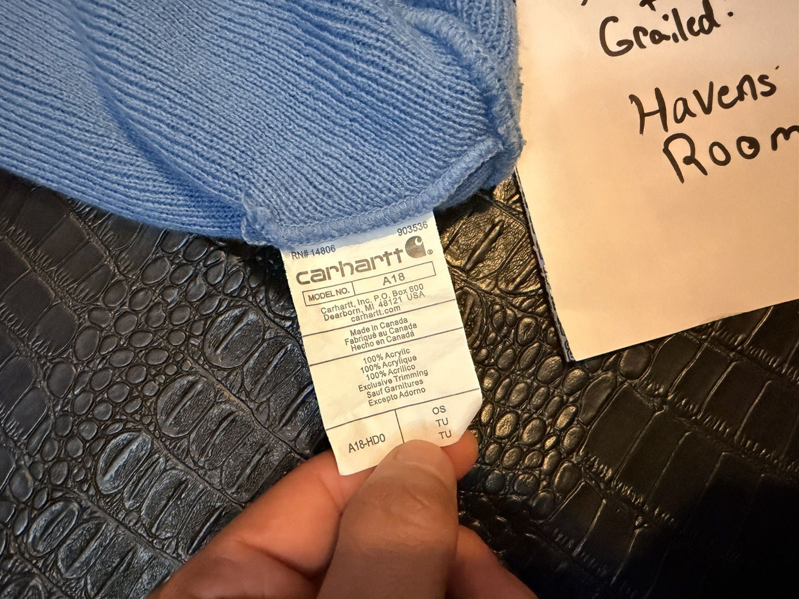 Carhartt Carhartt A18 Beanie – Light Blue (Made in Canada) Size ONE SIZE - 4 Thumbnail