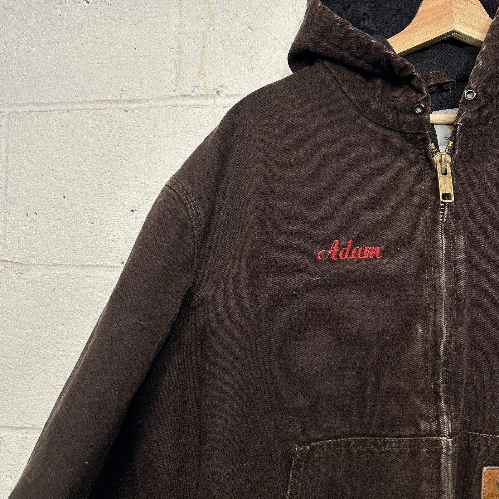 Carhartt Vintage Carhartt Hooded Active Jacket “Dark Brown” J130 DKB Size US L / EU 52-54 / 3 - 7 Thumbnail