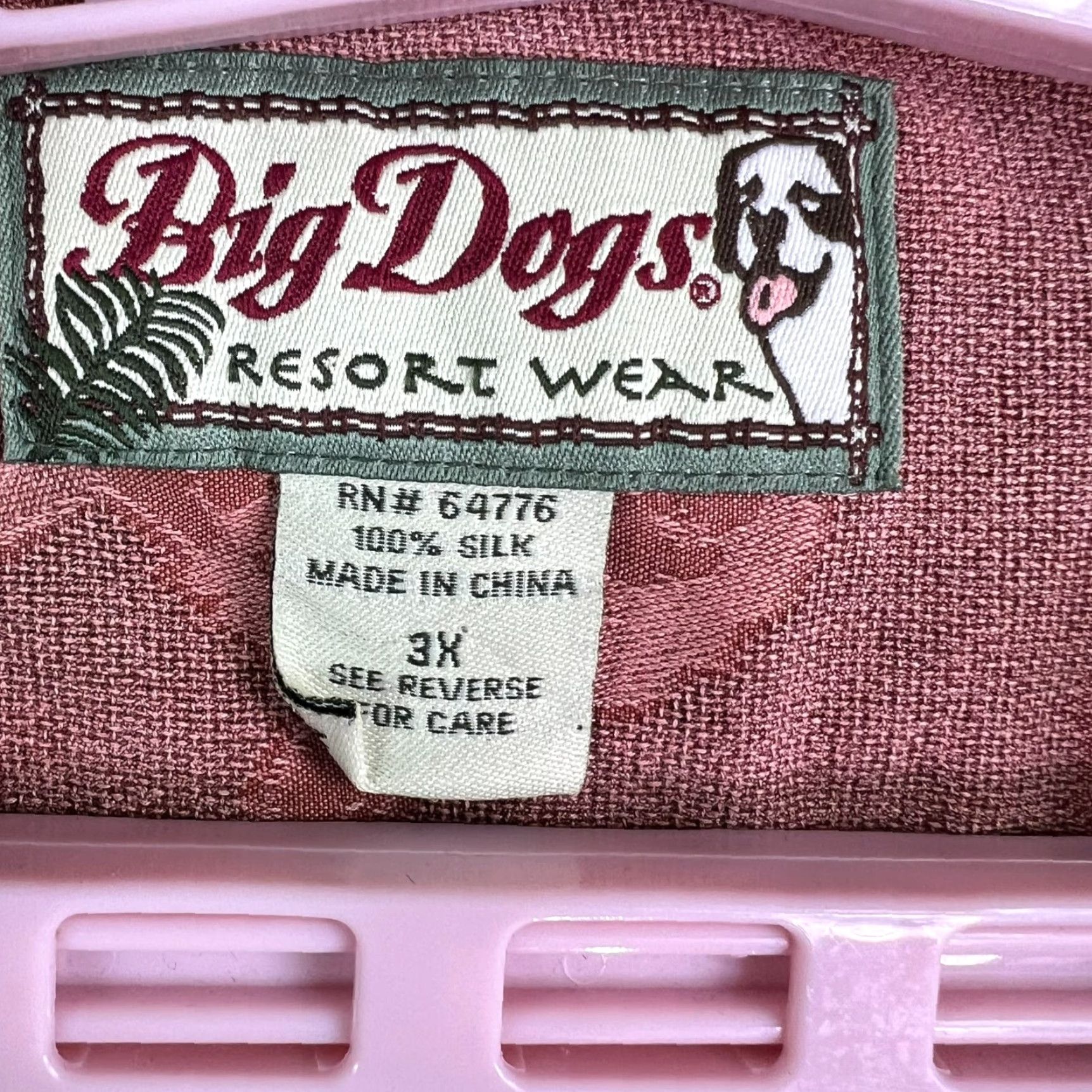 Big Dogs VINTAGE Big Dogs Silk Hawaiian Shirt 3XL Salmon Short Sleeve Graphic Dog Mens Size US XXL / EU 58 / 5 - 5 Thumbnail