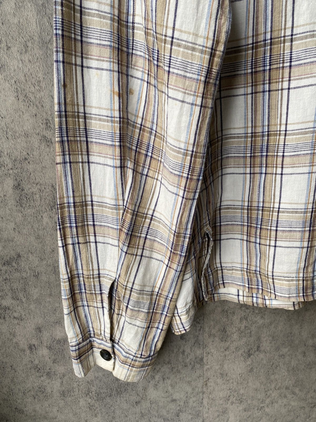 Vintage C.P Company Tartan Design Zipper Button Up Shirt