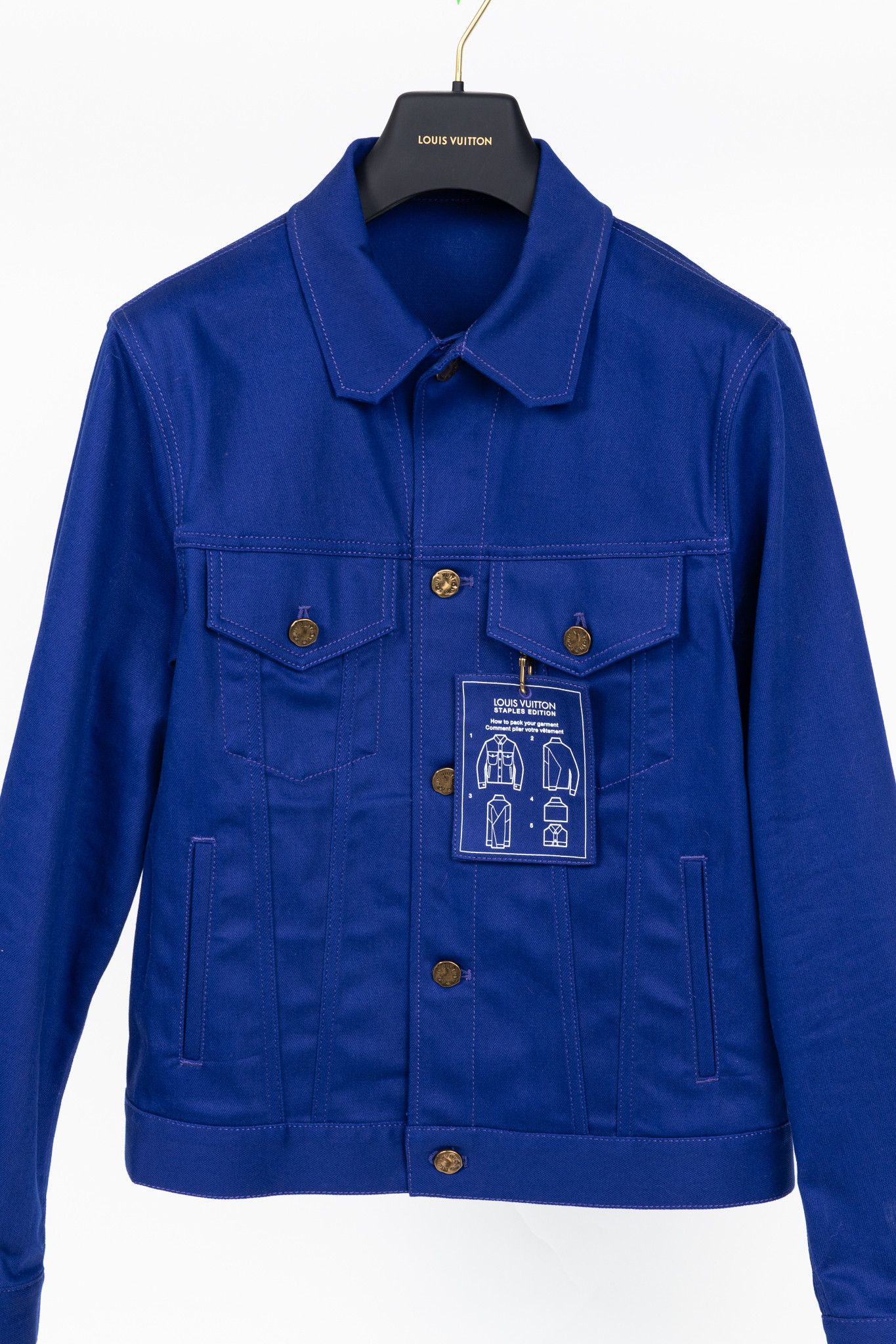 Louis Vuitton Louis Vuitton Staples Edition DNA Denim Cobalt Blue Jacket Size US XS / EU 42 / 0 - 3 Thumbnail