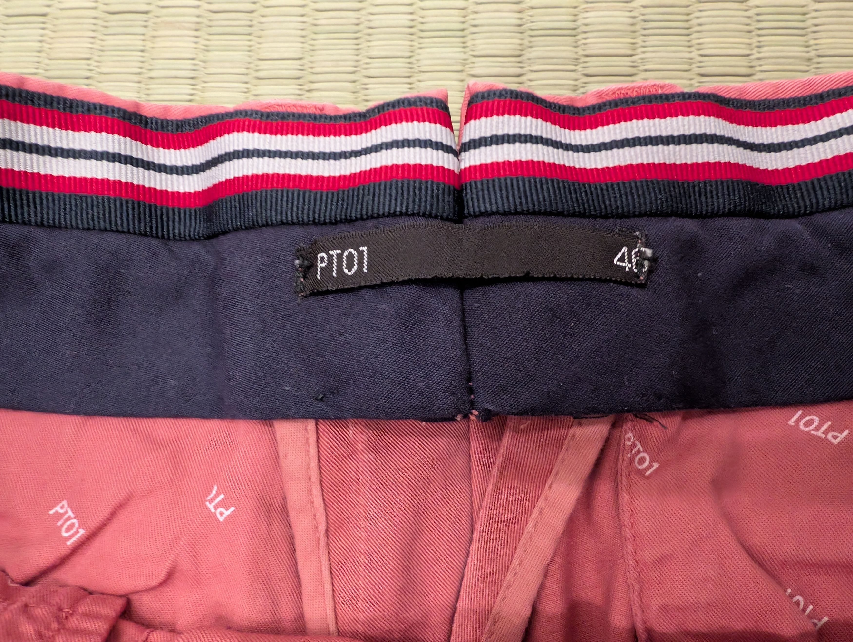 PT Torino PT01 Slim Fit Pink Cotton Stretch Flat Front Pants Size US 30 / EU 46 - 4 Thumbnail