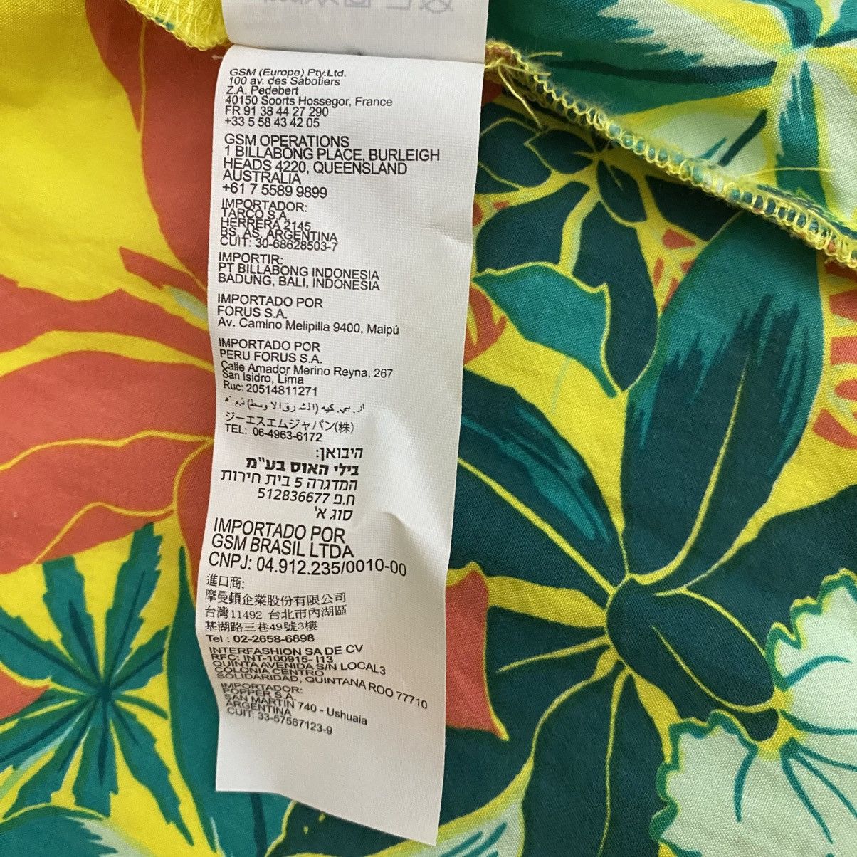 Billabong Billabong Hawaiian Shirt Mens Large Yellow Button Up Floral Size US L / EU 52-54 / 3 - 9 Thumbnail