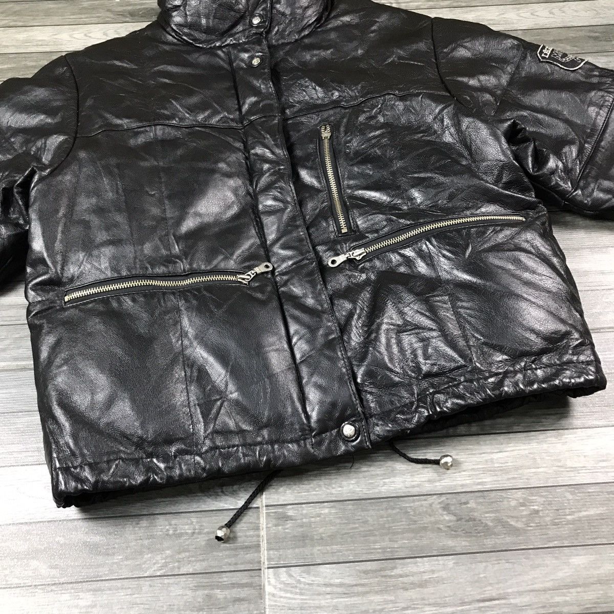 LEGERE MCM LEATHER JACKET PUFFER DOWN JACKET