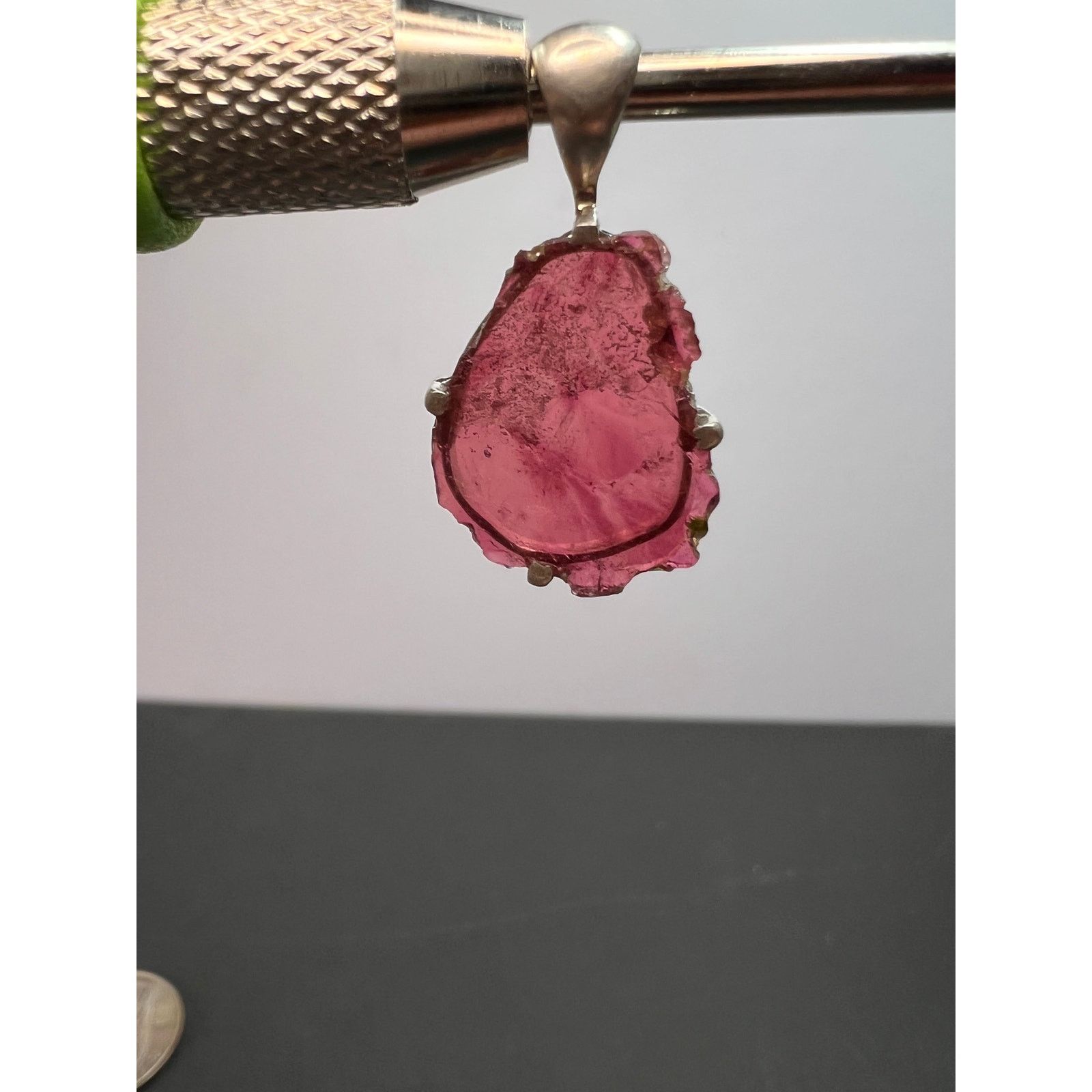 Other NEW Pink tourmaline sterling silver pendant 2.16 grams Size ONE SIZE - 7 Thumbnail