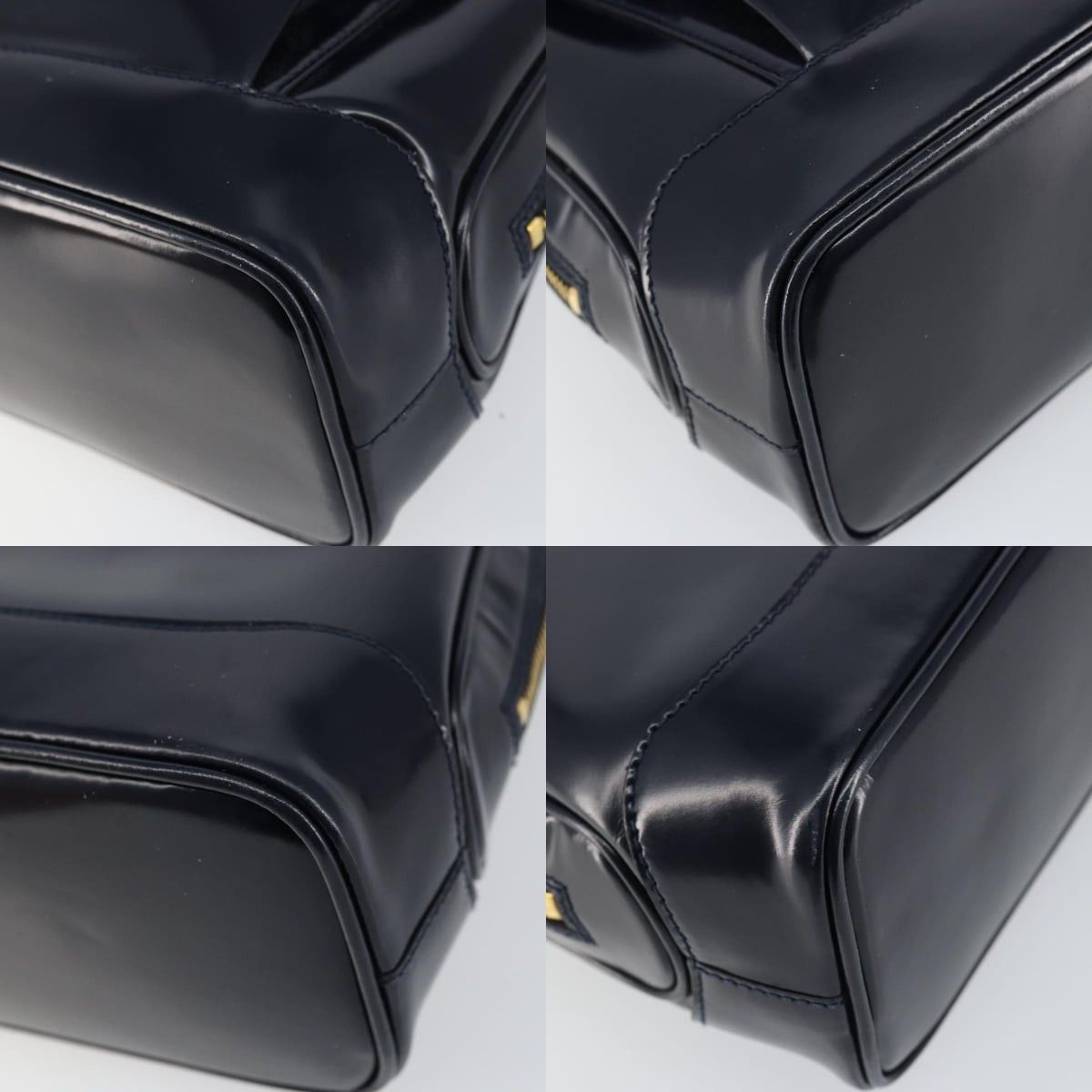 Gucci GUCCI Bamboo Shoulder Bag Patent Leather Navy Gold 001 2113 Size ONE SIZE - 10 Thumbnail