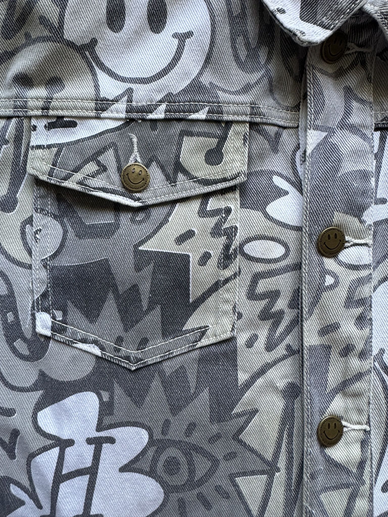 Market SMILEY© Speech Bubble Denim Jacket Size US XXL / EU 58 / 5 - 4 Thumbnail