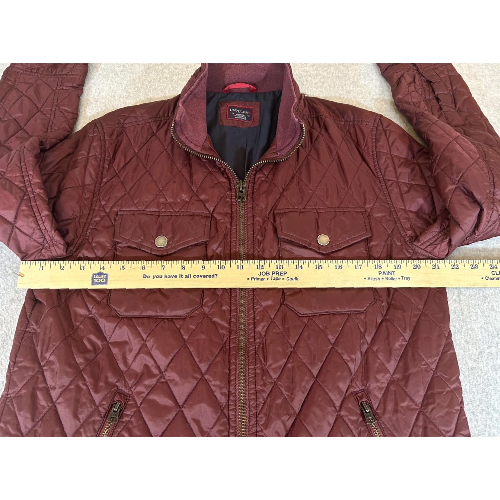 UNTUCKit UNTUCKit Jacket Mens M Red Quilted Marne City Zip Lightweight Puffer Coat Size US M / EU 48-50 / 2 - 5 Thumbnail