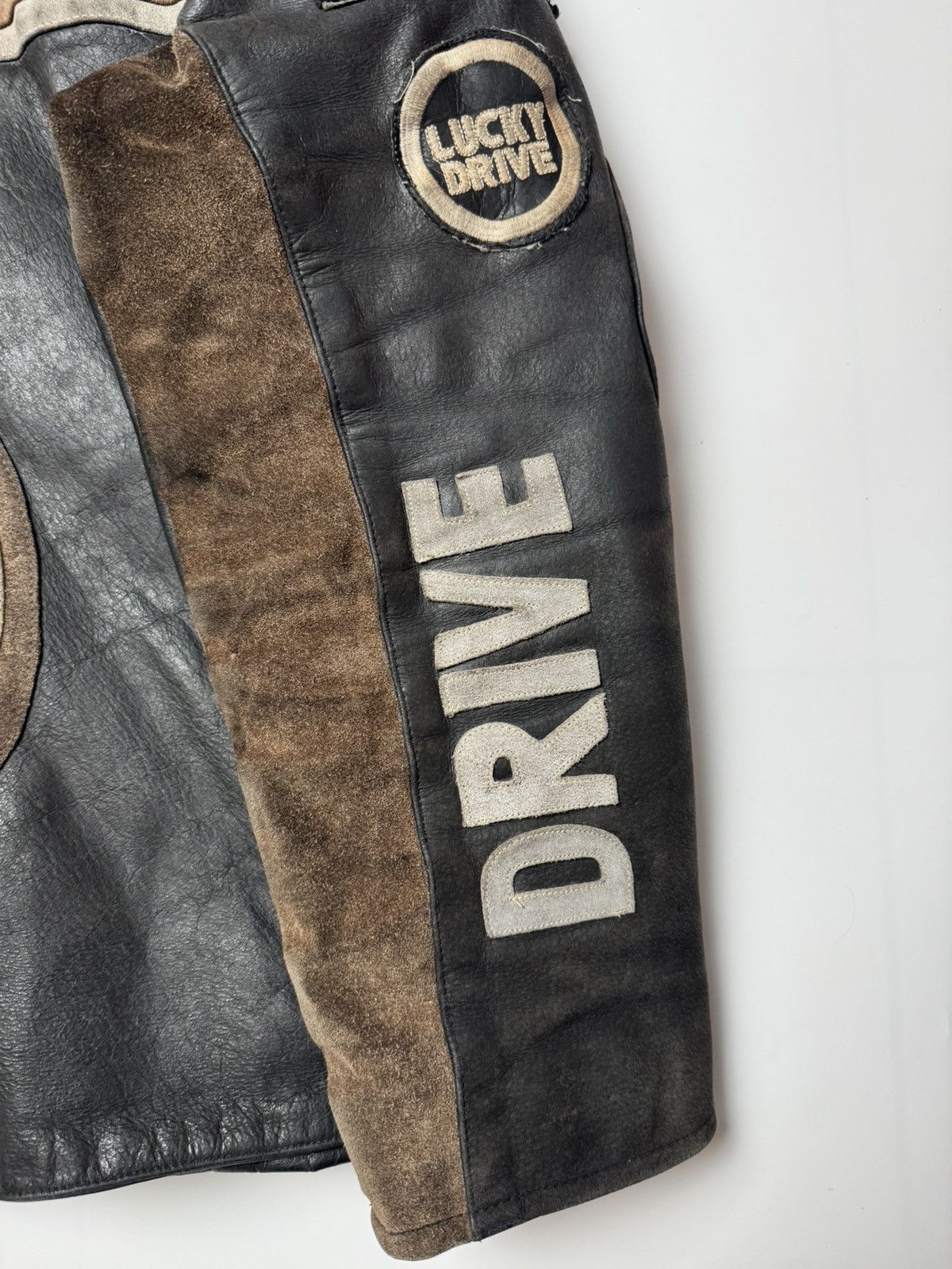 Vintage Vintage LukcyDrive Leather Racing Jacket Size US XXL / EU 58 / 5 - 10 Thumbnail