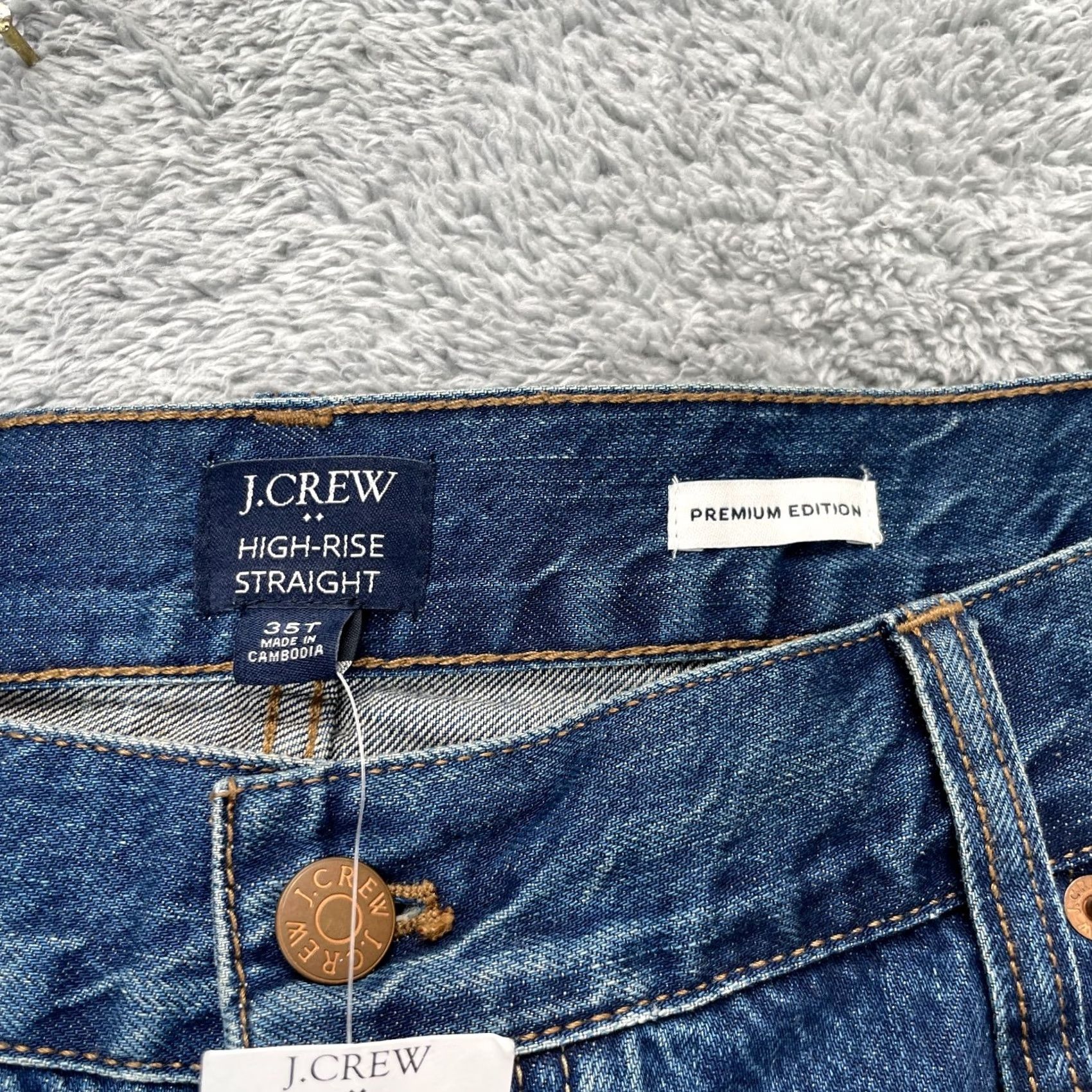J.Crew J.CREW Jeans Womens 40X28 Tall Blue High Rise Straight Leg Denim Size 27" / US 4 / IT 40 - 3 Thumbnail