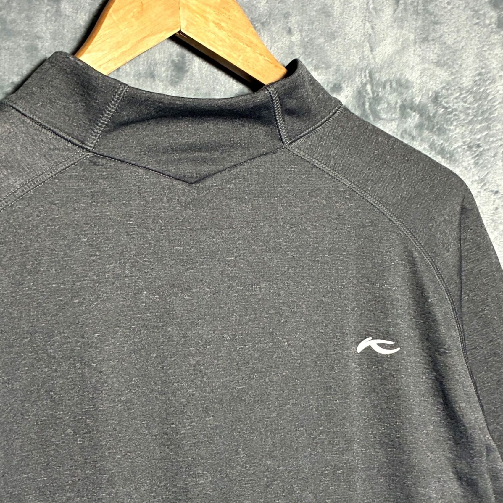 KJUS KJUS Pullover Shirt Gray 1/4 Zip Long Sleeve Men XL Athletic Golf Logo Crest Size US XL / EU 56 / 4 - 6 Thumbnail