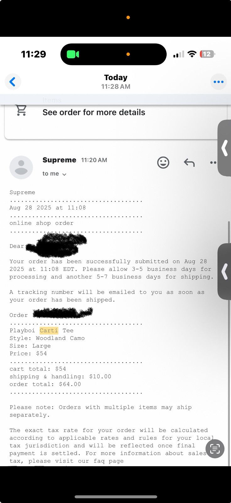 Supreme Supreme Playboi Carti Tee Camo Size US L / EU 52-54 / 3 - 3 Thumbnail