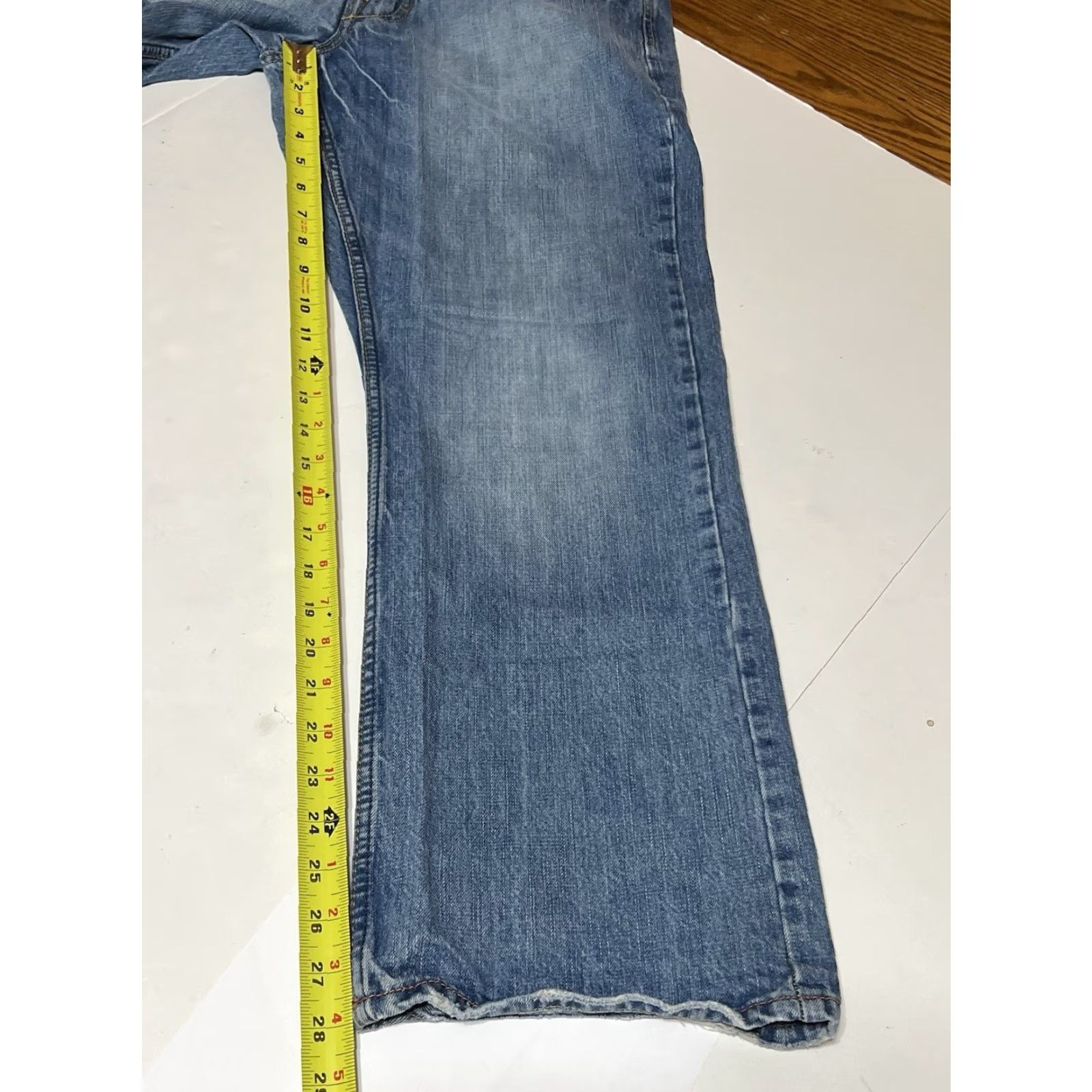 American Eagle Outfitters American Eagle Jeans Boot Cut Blue Denim Distressed 34 Mens Size US 34 / EU 50 - 5 Thumbnail
