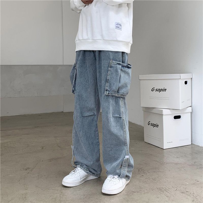 Japanese Brand × Jean Retro loose straight leg wide leg jeans Size US 32 / EU 48 - 5 Thumbnail