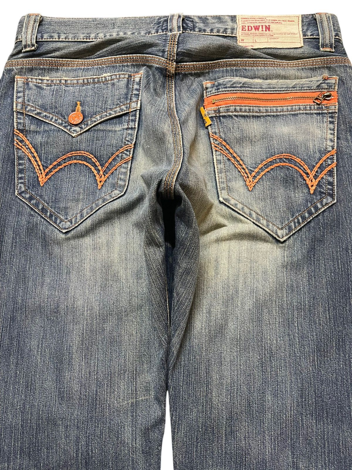 Edwin Vintage Edwin Faded Wash Style Distressed Baggy Jeans Size US 36 / EU 52 - 5 Thumbnail