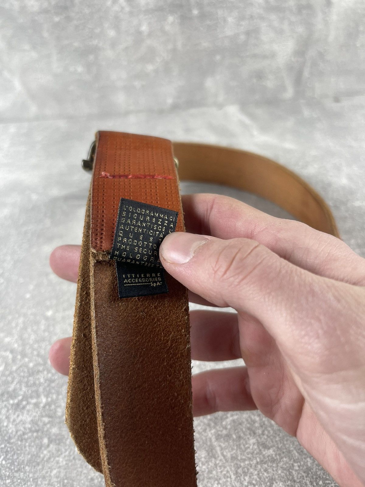 Just Cavalli Just Cavalli Y2K Vintage Leather Belt Brown Textured Size ONE SIZE - 9 Thumbnail