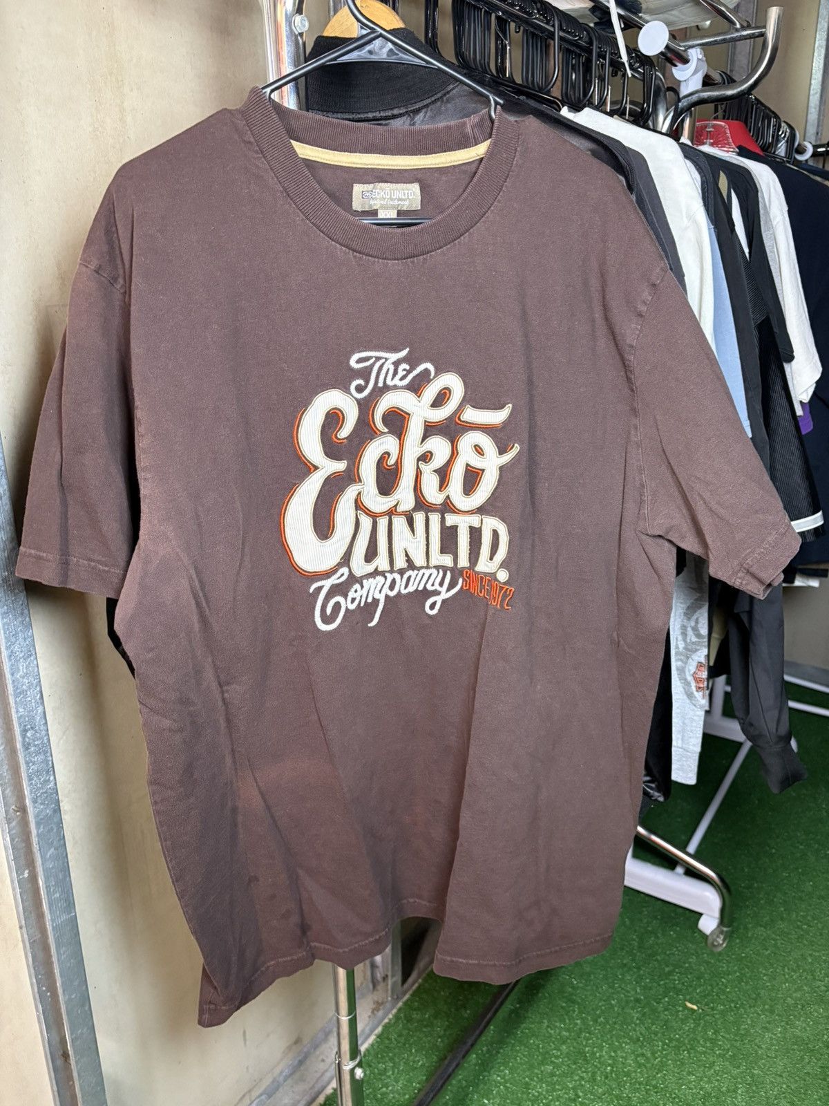 Ecko Unltd. × Vintage Y2K Ecko UnLtd Brown T-Shirt Size US XXL / EU 58 / 5 - 1 Thumbnail