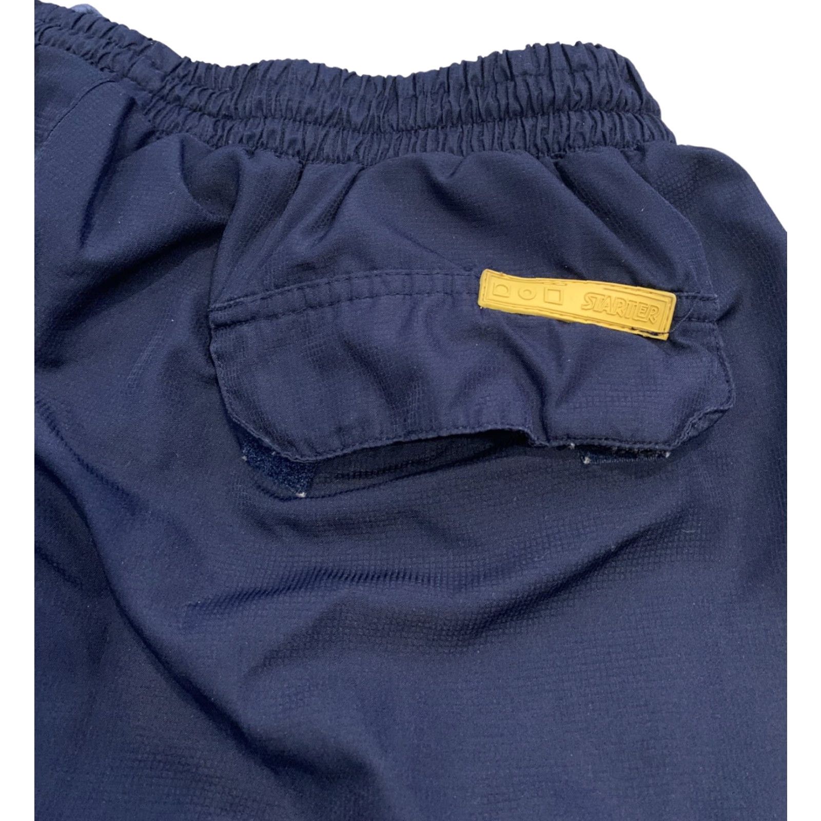 Starter VINTAGE Starter Track Pants Size Large Pockets Drawstring Blue 90s Sports Logo Men Pants Regular Large Blue Size US 33 - 3 Thumbnail