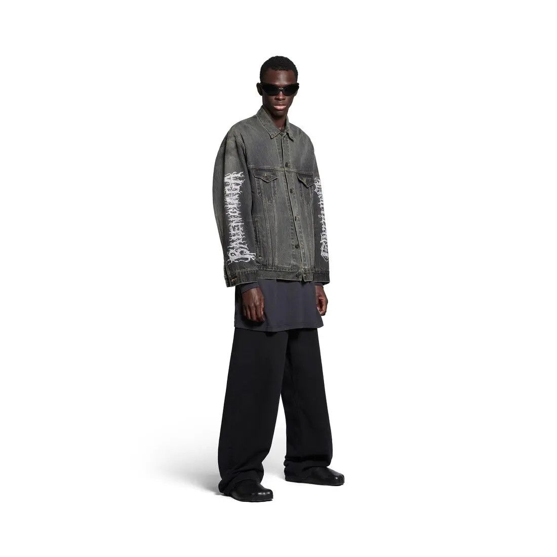 Balenciaga o1w1db11225 DIY Metal Large Fit Jacket in Grey Size US XL / EU 56 / 4 - 2 Thumbnail