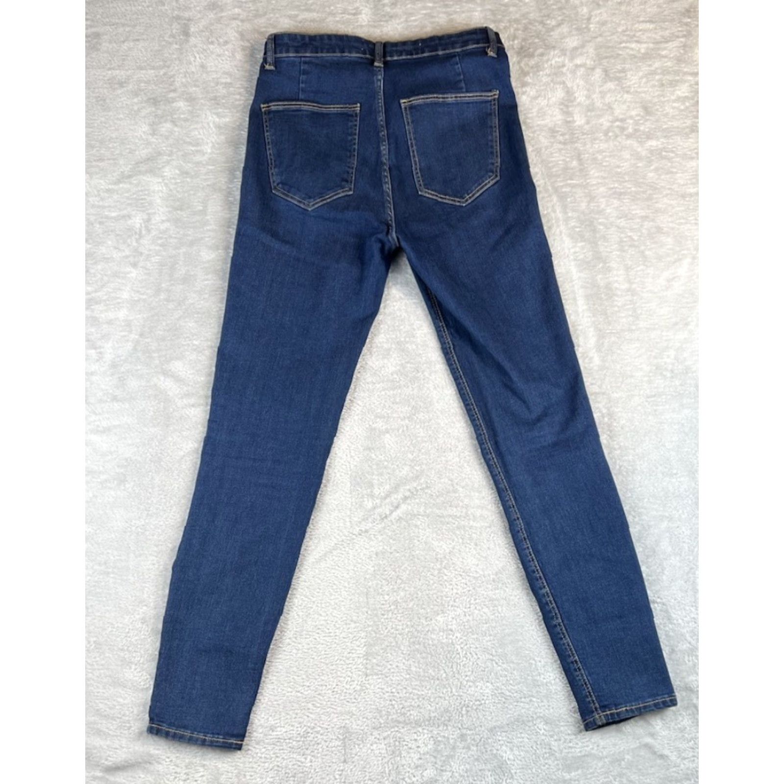 Zara Zara Skinny Jeans Womens Size 8 26x27 Blue Dark Wash City Preppy Slim Stretch Jeans Womens Size 8 blue City Jeans Size 30" / US 8 / IT 44 - 2 Thumbnail
