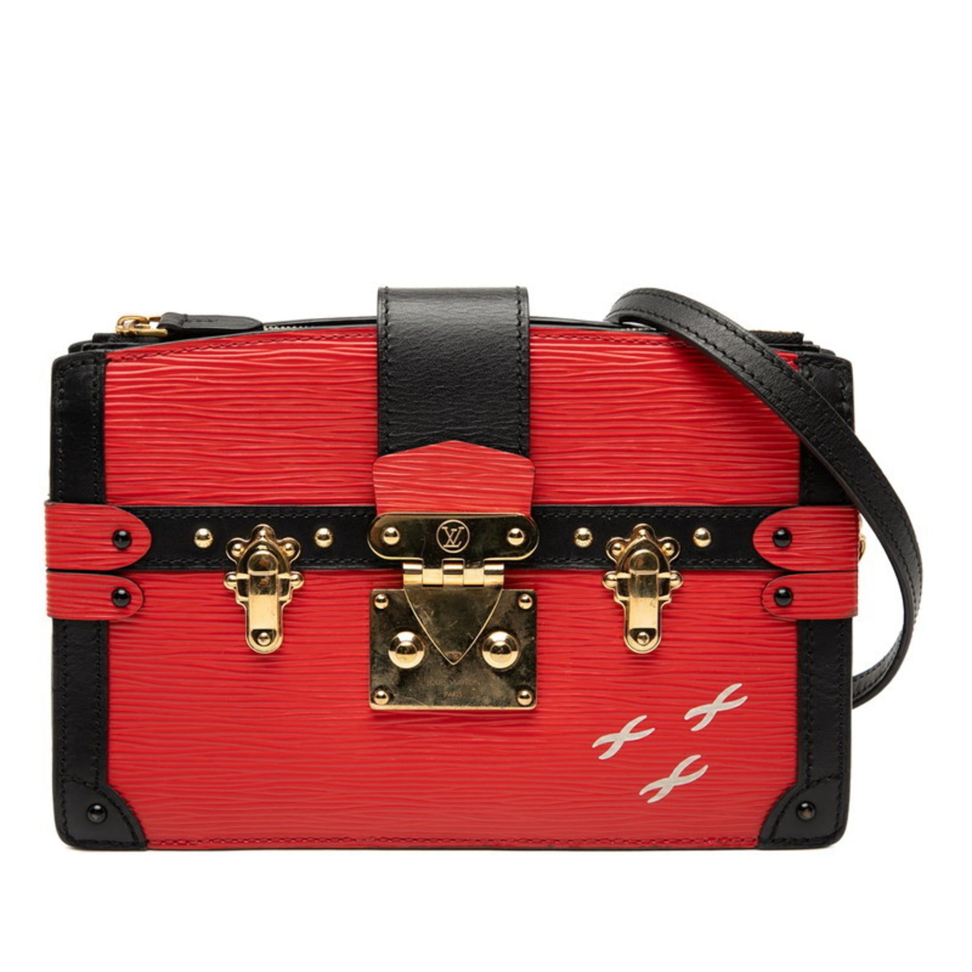 Louis Vuitton Louis Vuitton Epi Trunk Clutch Shoulder Bag 2WAY M51697 Rouge Black Leather Women's LOUIS VUITTON Size ONE SIZE - 1 Thumbnail