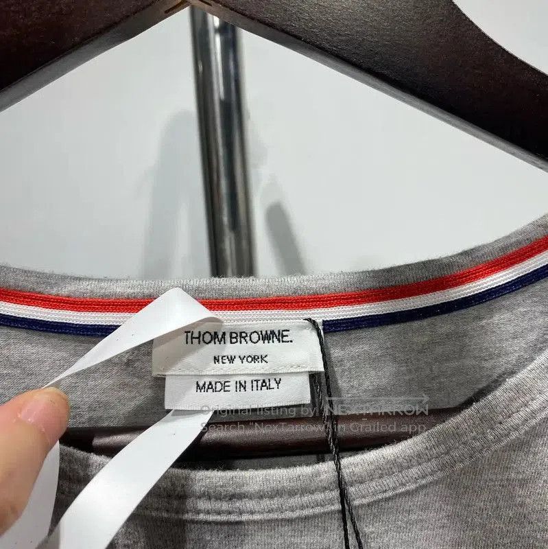 Thom Browne Thom Browne Gray Cotton Blend T-Shirt . Size US XL / EU 56 / 4 - 5 Thumbnail