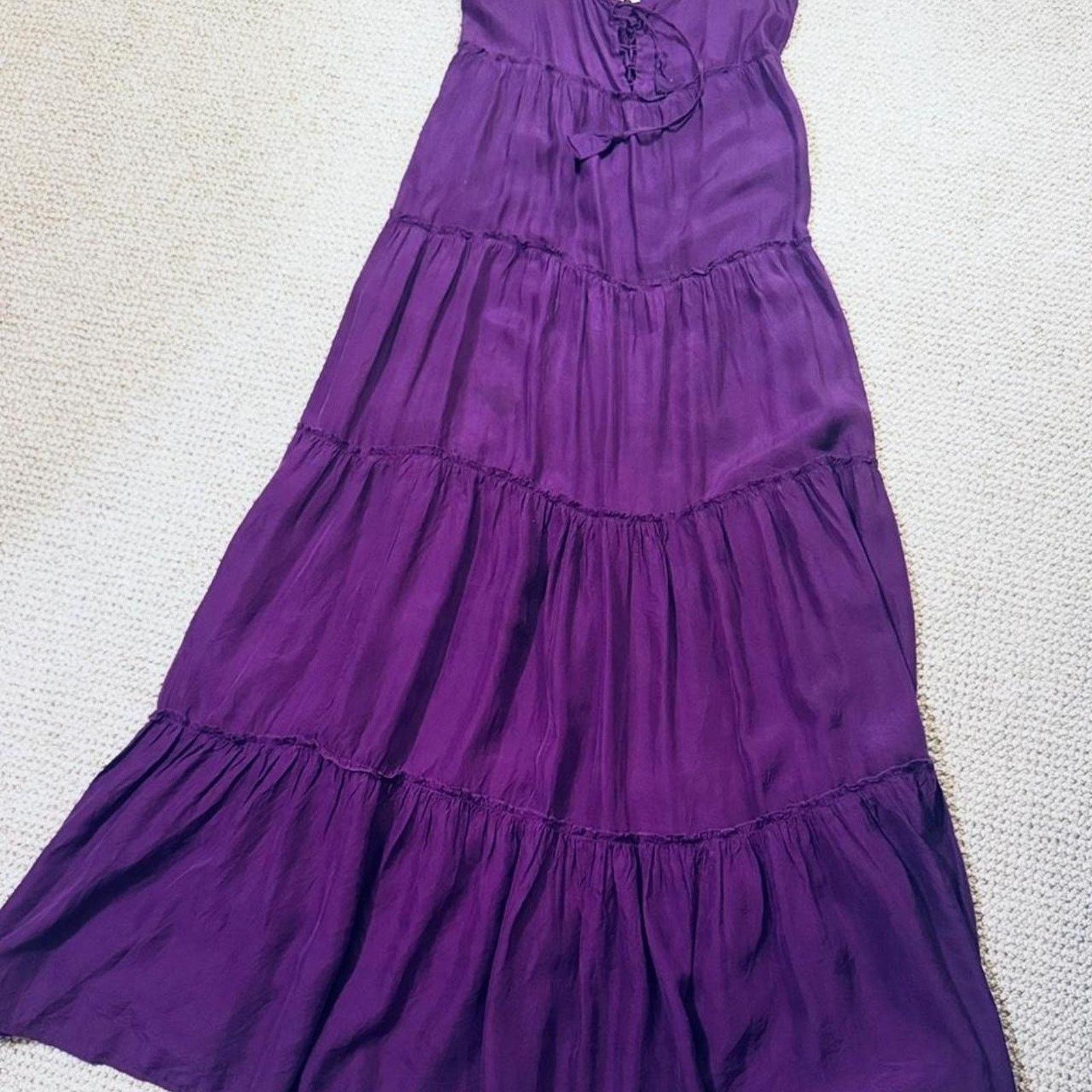 & Other Stories Purple tiered maxi dress Size XS / US 0-2 / IT 36-38 - 2 Thumbnail