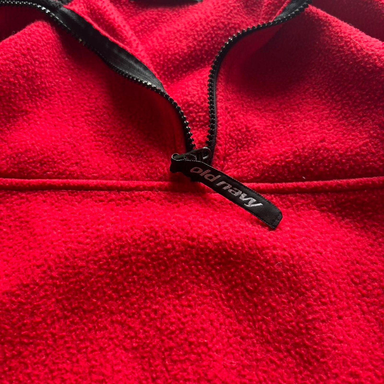 Gap × Old Navy × Vintage Vintage Y2K Old Navy Red Fleece Pullover Sweatshirt Size US L / EU 52-54 / 3 - 2 Thumbnail