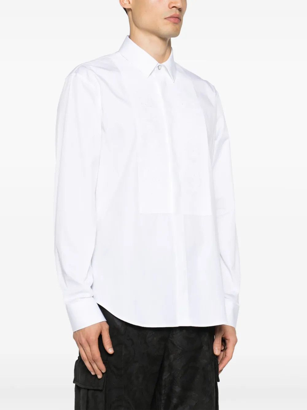 Versace o1y0525 Solid Color Shirt in White Size US M / EU 48-50 / 2 - 3 Thumbnail