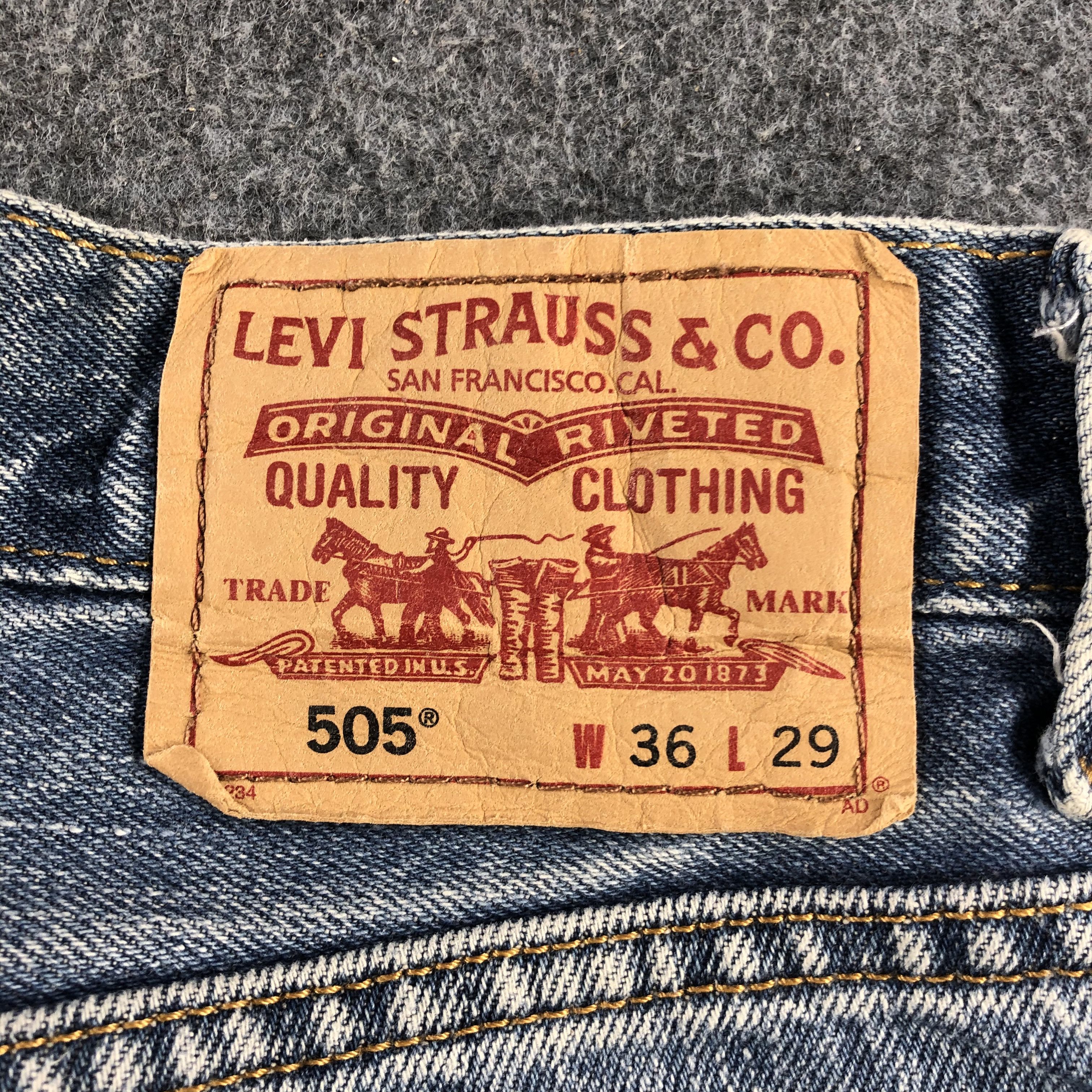 Levi's Vintage Blue Wash Levis 505 Jeans-J2302 Size US 36 / EU 52 - 5 Thumbnail