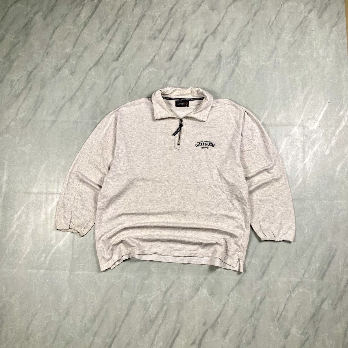Vintage 90s Lucky Strike Tobacco Quarter Zipper
