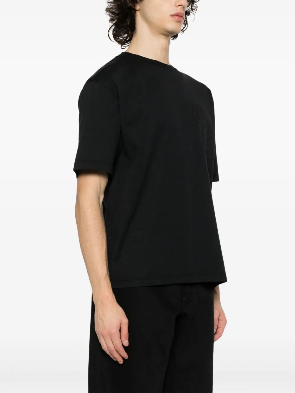 Palm Angels o1y0325 Logo Crewneck T-Shirt in Black Size US S / EU 44-46 / 1 - 3 Thumbnail