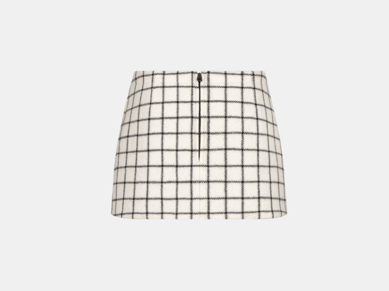 Dior o1w1db11225 451P37 Mini Skirt in White/Black Size 25" / US 0 / IT 36 - 2 Thumbnail