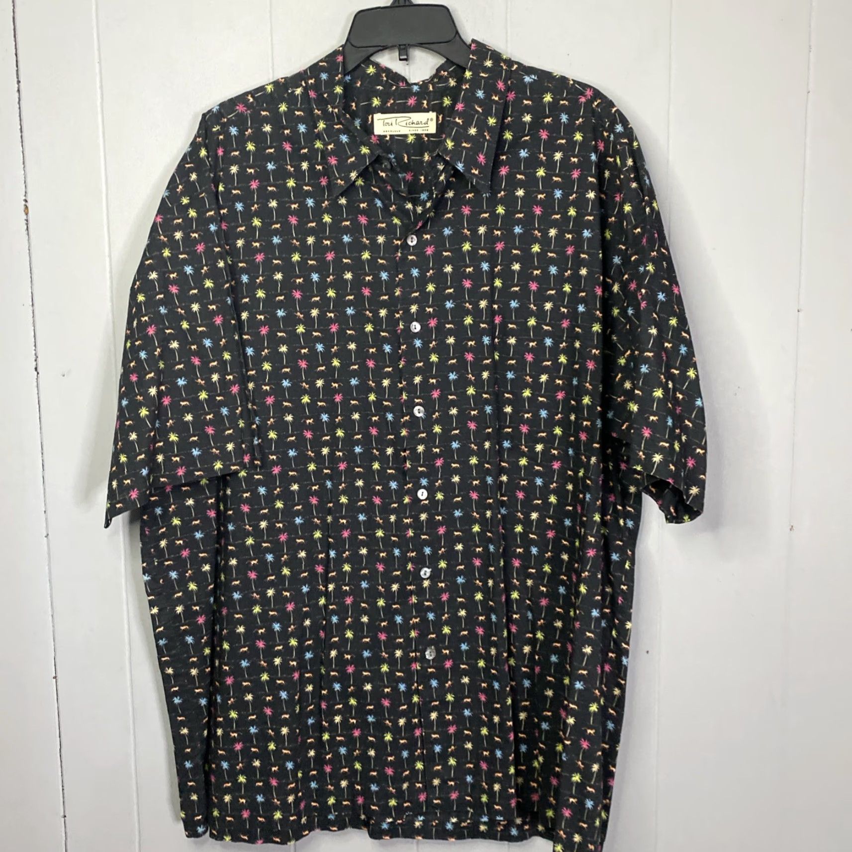 Tori Richard Tori Richard Mens 2XL All Over Tropical Monkey Hawaiian Shirt AOP Colorful Size US XXL / EU 58 / 5 - 5 Thumbnail