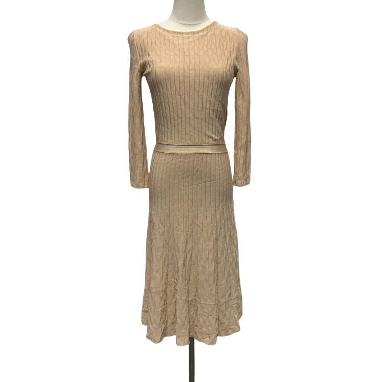 Dior Christian Dior Nude Ribbed Knit Midi Dress FR 40 Size M / US 6-8 / IT 42-44 - 1 Thumbnail