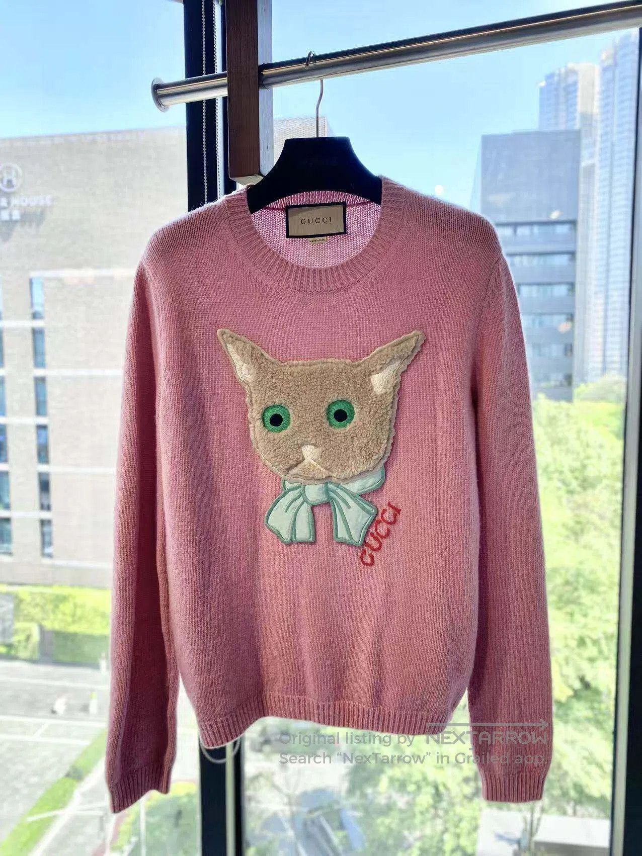 Gucci Guicci Kitten logo knitted sweater| Size XS / US 0-2 / IT 36-38 - 2 Thumbnail