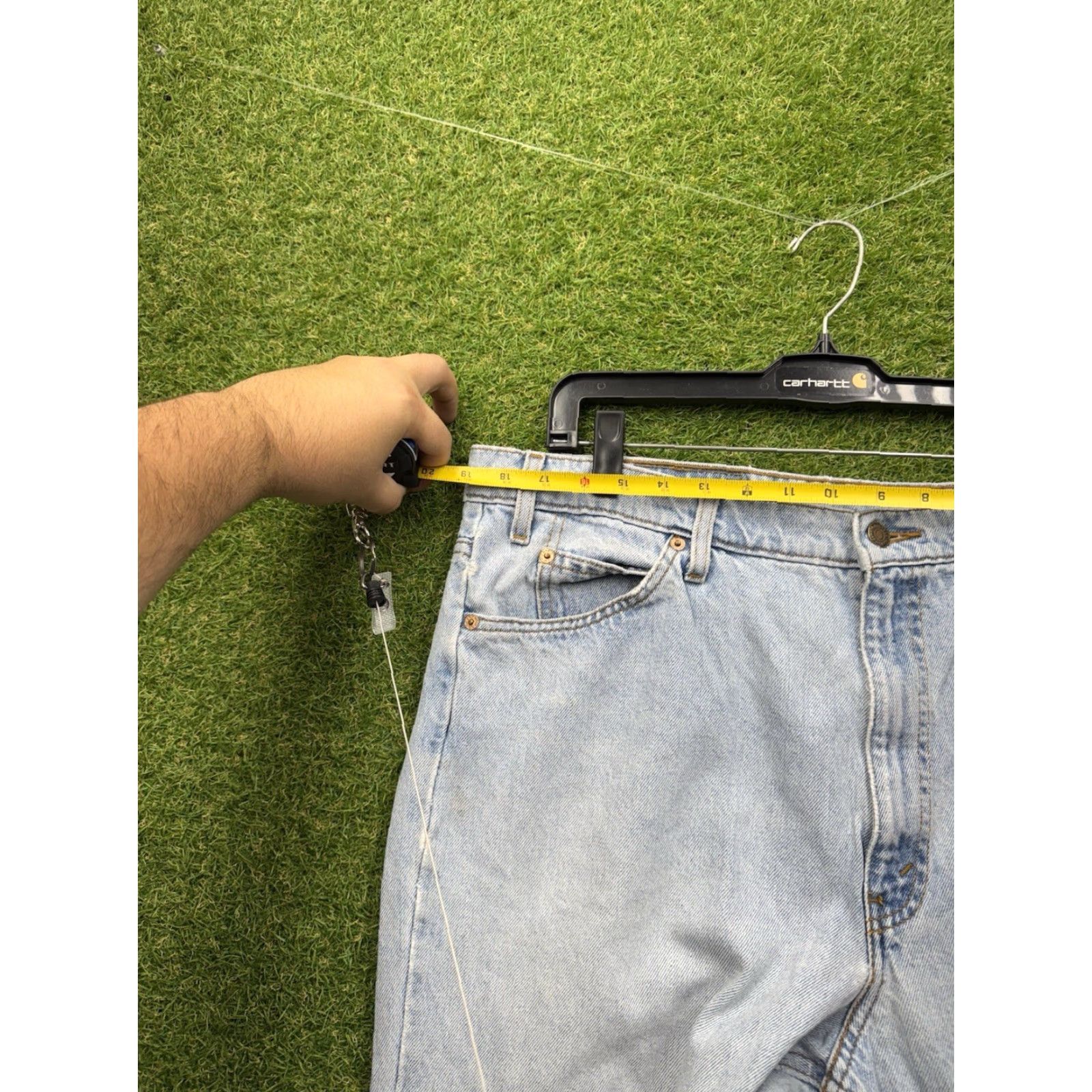 Levi's VINTAGE Levi's 550 Jeans Men Jean Tapered 40 Adult Medium (36x30) Blue USA Made 90s Orange Tab Mens Size US 40 / EU 56 - 4 Thumbnail