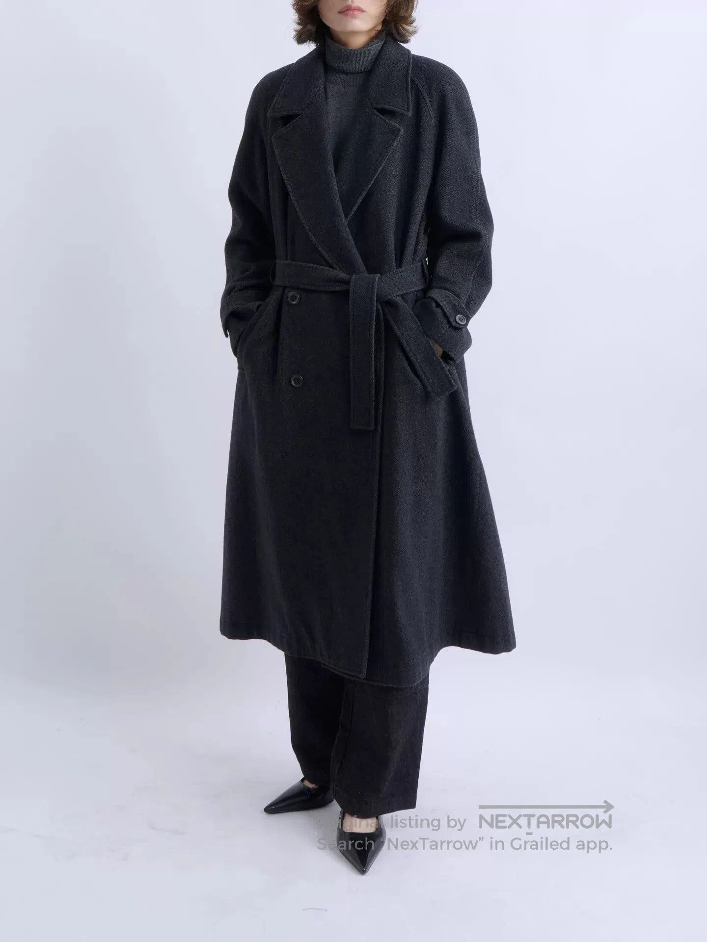 Kenzo Black Long Double-Breasted Coat Size S. Size US S / EU 44-46 / 1 - 2 Thumbnail