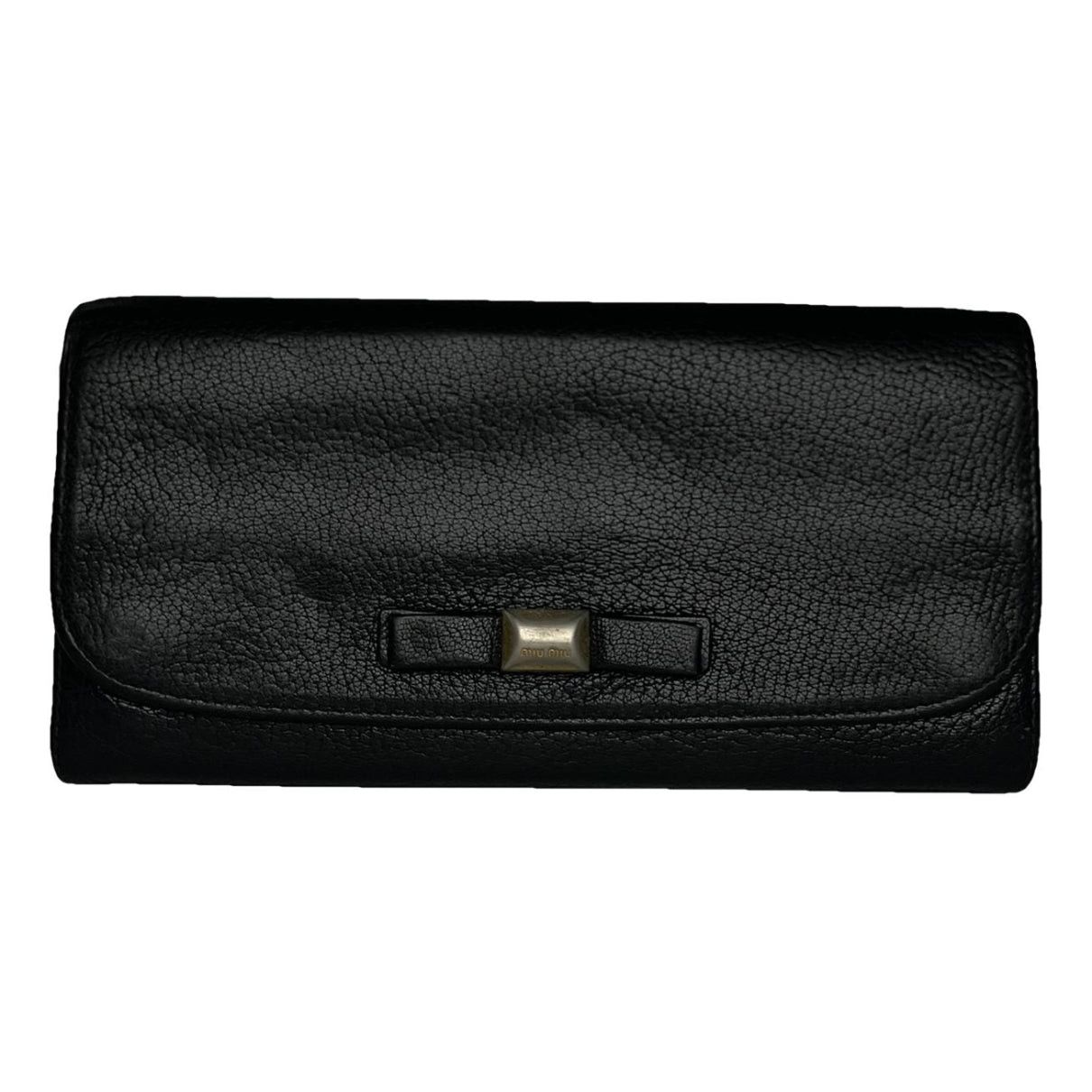 Miu Miu Black Leather Wallet Size ONE SIZE - 1 Thumbnail
