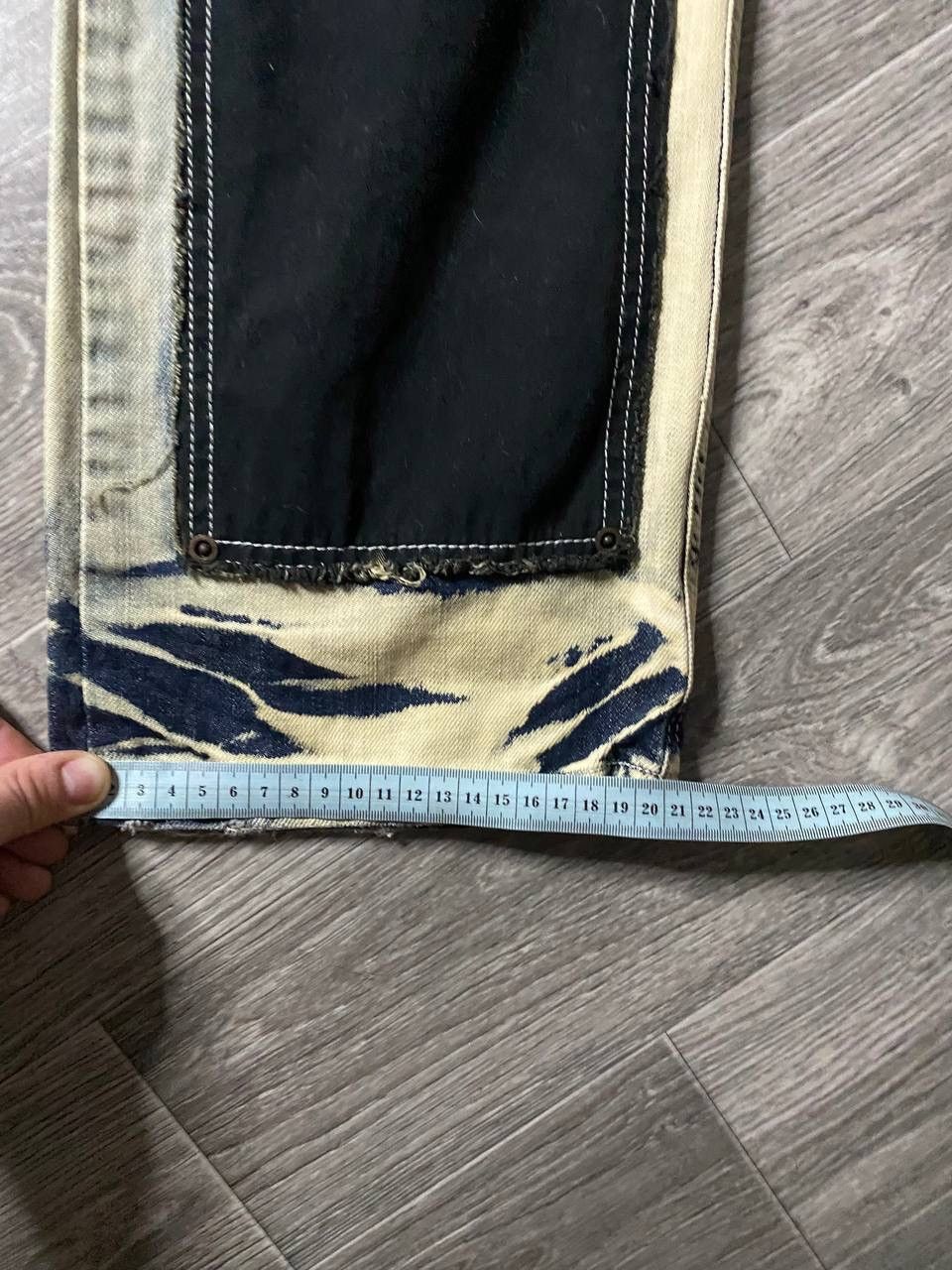 Japanese Brand Avantgarde Kingz Washed Straight Jeans Patchwork Opium Y2K Size US 29 - 15 Thumbnail
