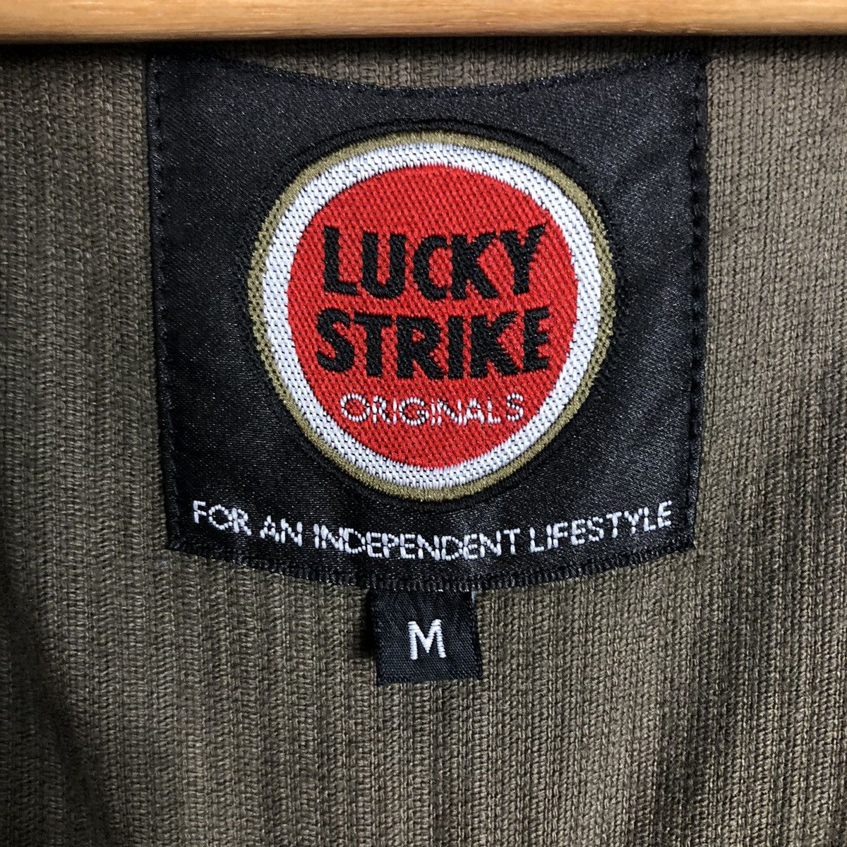 Japanese Brand × Vintage 📌Vintage Trucker Biker Jacket Lucky Strike Originals Size US M / EU 48-50 / 2 - 19 Thumbnail