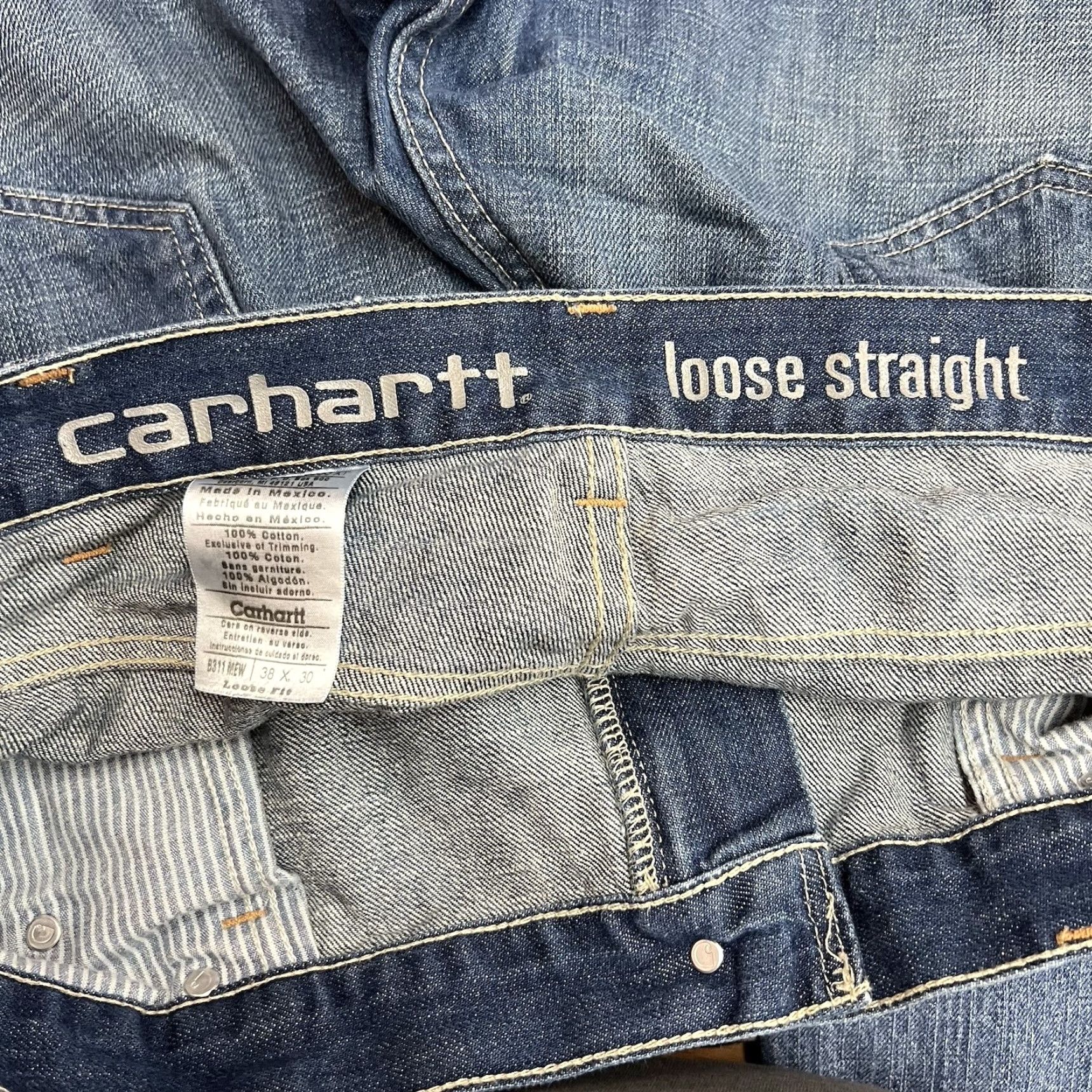 Carhartt Carhartt Loose Straight Cut-Off Denim Shorts Mens Size 38 Blue 8 Inseam Relaxed Workwear Casual Size US 38 / EU 54 - 3 Thumbnail