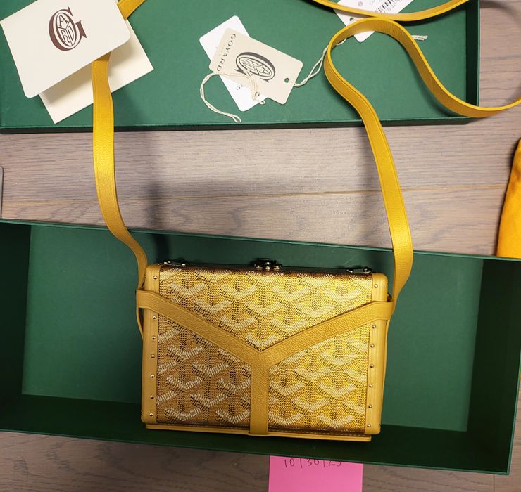 Goyard GOYARD GOLD MINAUDIERE CROSSBODY TRUNK BAG Grailed