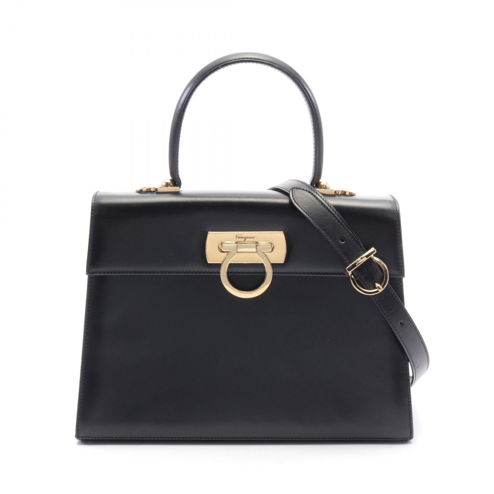 Salvatore Ferragamo Salvatore Ferragamo Gancini Leather Handbag Leather Handbag in Great Condition Size ONE SIZE - 1 Thumbnail