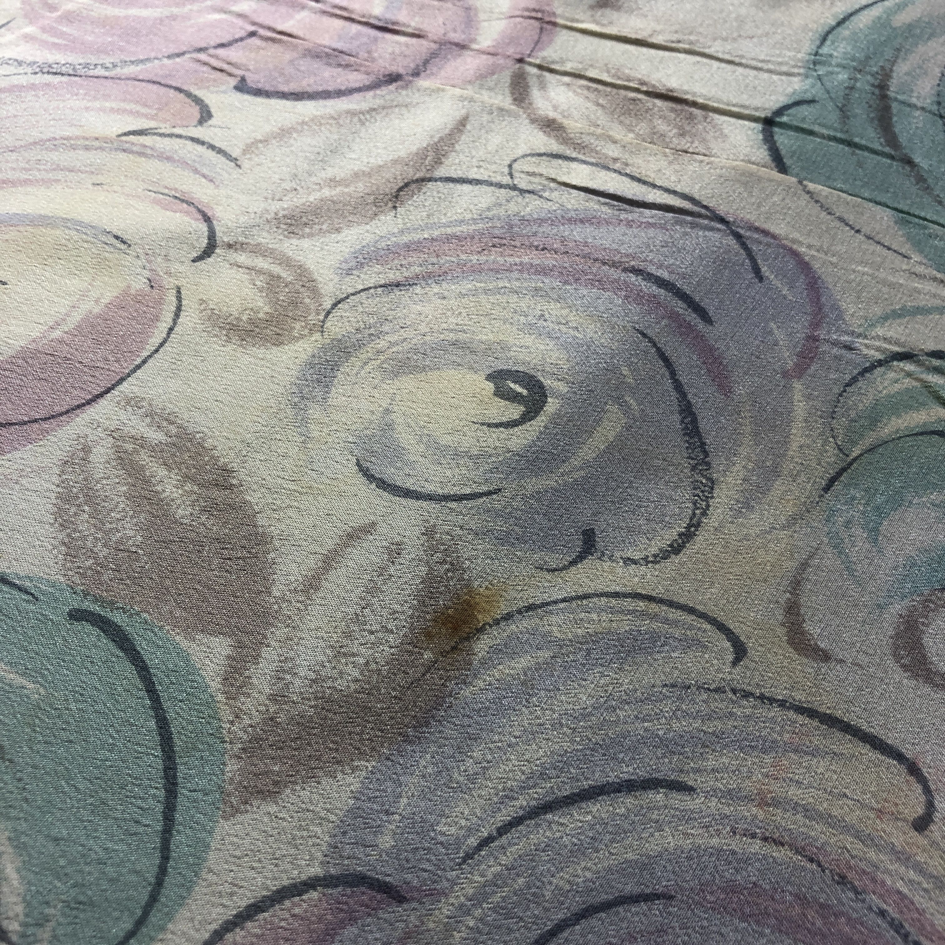 TED LAPIDUS Ted Lapidus Floral Hand Rolled Silk Scarf M1046 Size ONE SIZE - 10 Thumbnail